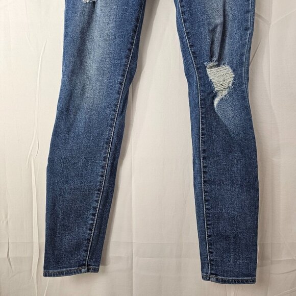 Lucky Brand Jeans Women 00/24 25x27 Mid Rise Super Skinny Ava Blue Denim Stretch - Picture 9 of 12